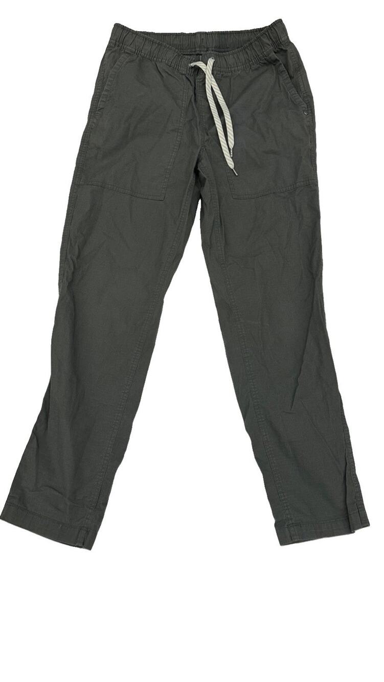 Vuori Pants Small Dark Grey Lightweight Drawstring Travel Ripstop Casual V461